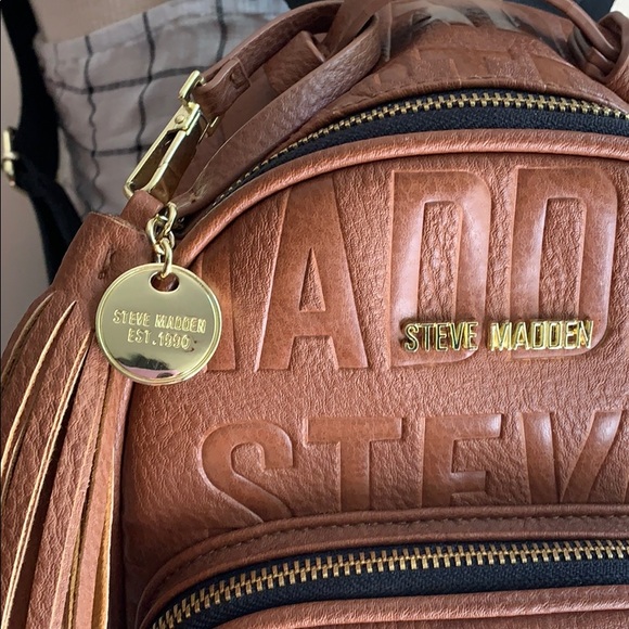 🔥♨️SALE Steve Madden brown mini bag tassel gold - Picture 3 of 8